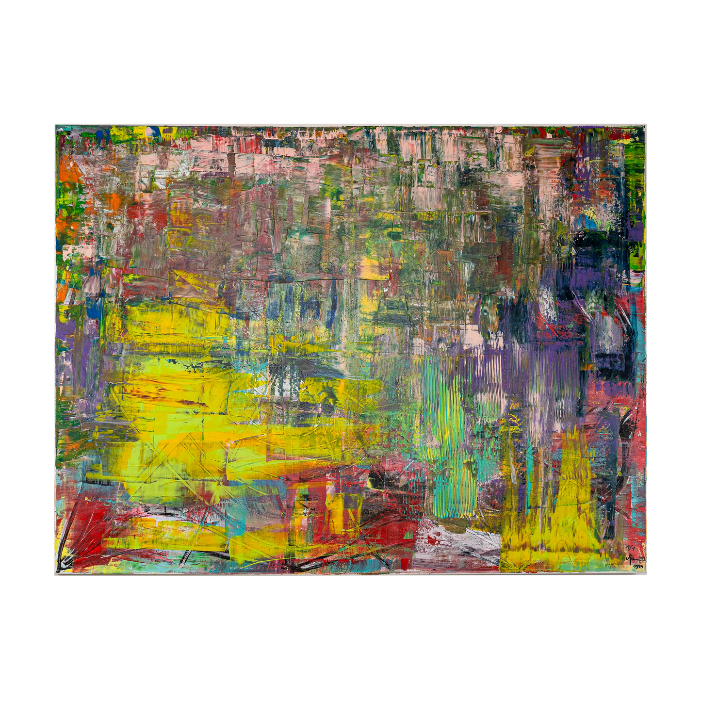 Gemälde Lichtspiel der Emotionen, handgemalte Kunst auf Leinwand ohne Rahmen